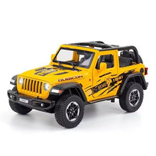 Jeep Wrangler Rubicon 1:18 diecast Scale Model car with Removable Top  - Big Size