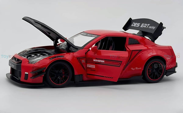 Nissan GTR-R R35 Schafer 1:18 diecast scale model miniature car - Big Size